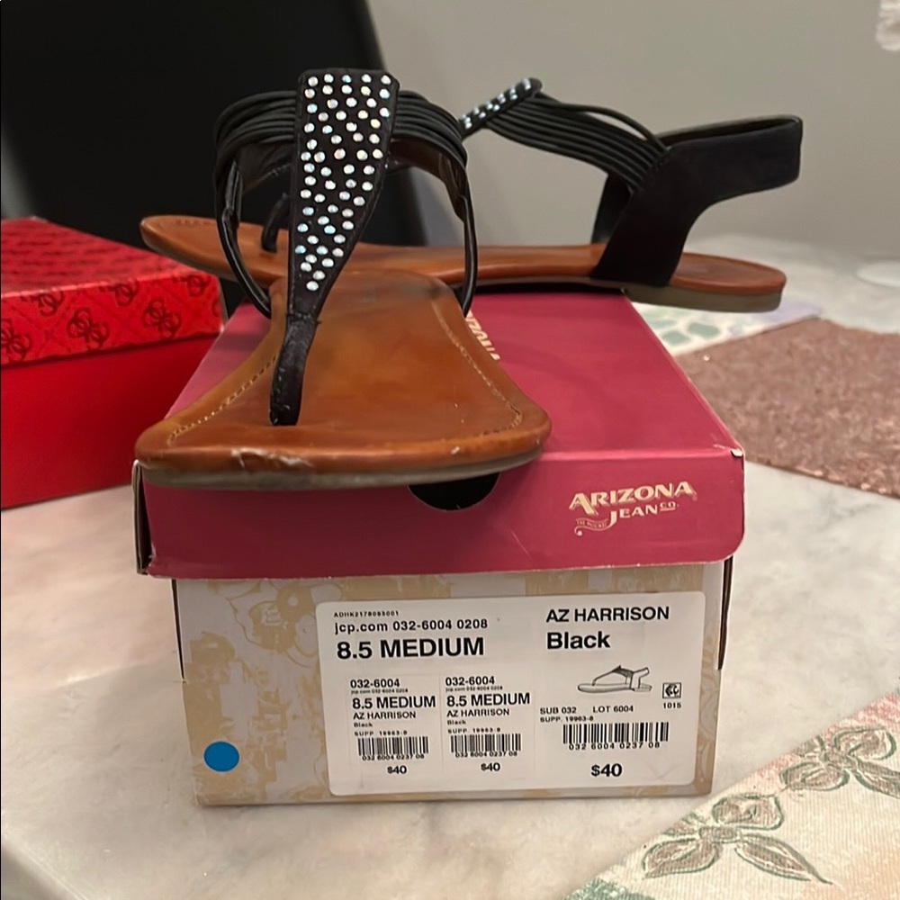 Arizona Black Bling Women's Sandals